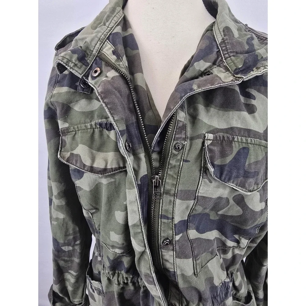 Altar'd State Womens Camo‎ Utility Field Jacket Green Brown Size M 1577